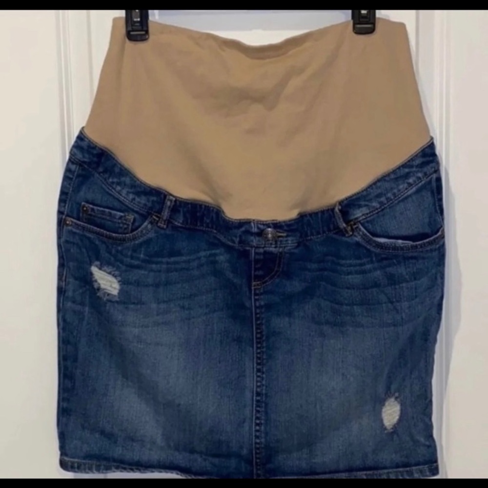 Maternity denim skirt size large